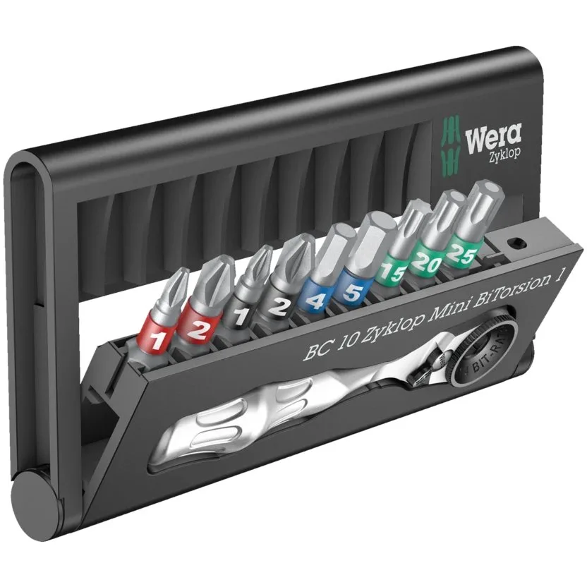 Набор инструментов Wera Bit-Check 10 Zyklop Mini BiTorsion 1 — фото производителя