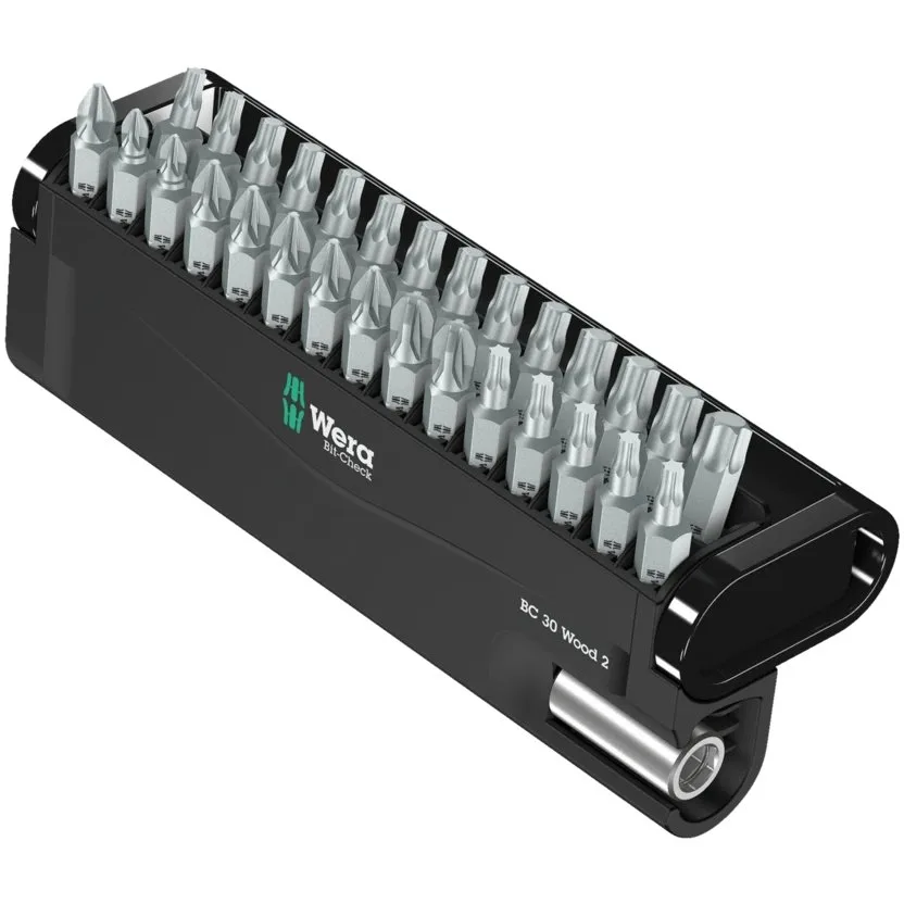 Набор инструментов Wera Bit-Check 30 Wood 2 — фото производителя