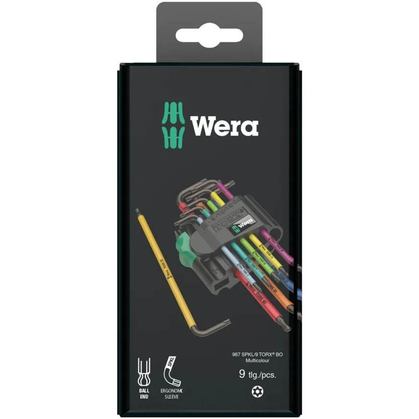 Набор Г-образных ключей, BlackLaser Wera 967/9 TX BO Multicolour 1 SB — фото производителя