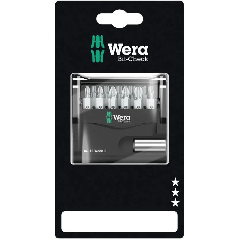 Набор инструментов Wera Bit-Check 12 Wood 2 SB — фото производителя