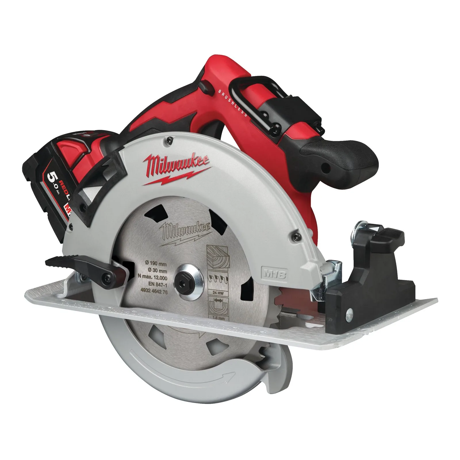 Бесщеточная 66 мм дисковая пила по дереву и пластику Milwaukee M18 BLCS66-502X — фото производителя