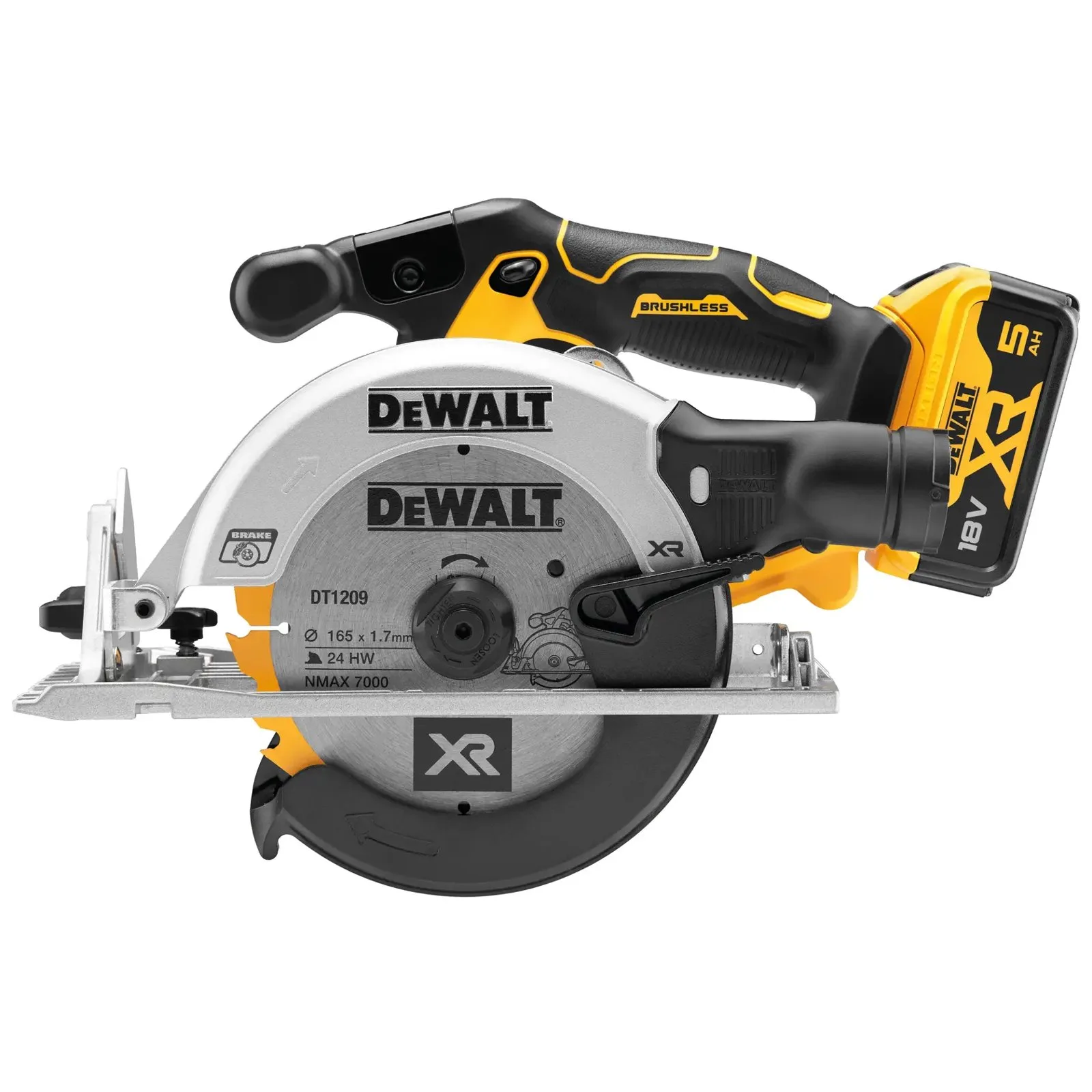 Аккумуляторная дисковая пила DeWalt DCS565P2-GB