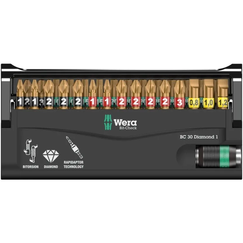 Набор инструментов Wera Bit-Check 30 Diamond 1 — фото производителя