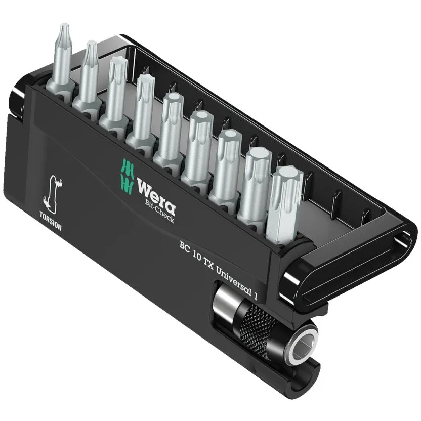Набор инструментов Wera Bit-Check 10 TX Universal 1 — фото производителя