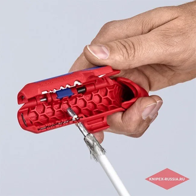 Универсальный инструмент для удаления оболочки для правшей Knipex KN-169501SB — фото производителя