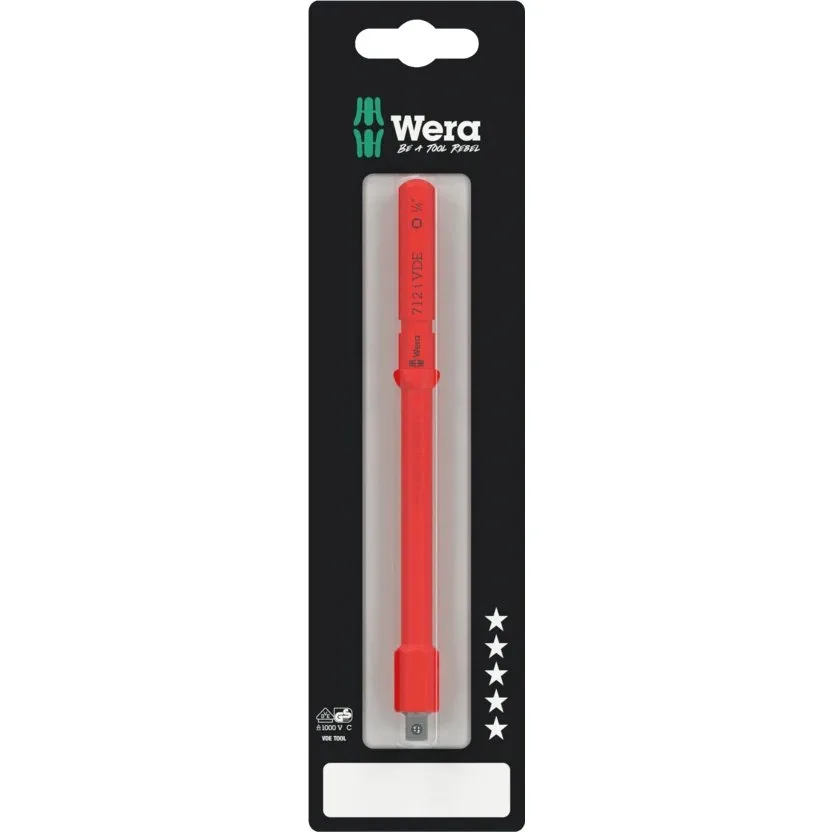 Насадка-переходник Kraftform Kompakt A VDE 712 i SB, изолированная, 1/4" Wera