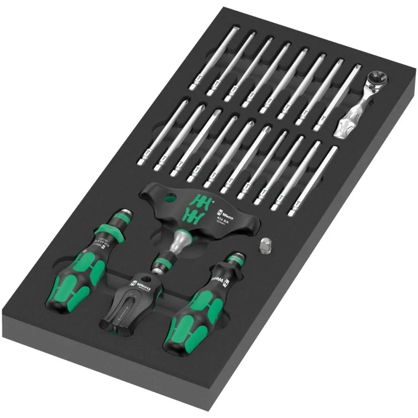Ложемент Трещоточный набор Kraftform Kompakt 1 Wera 9752