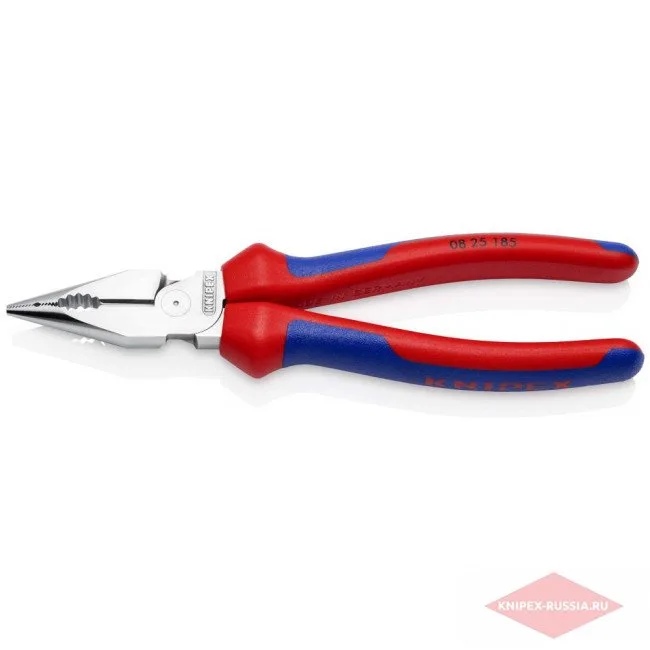 Плоскогубцы комбинированные остроконечные с удлинёнными губками Knipex KN-0825185 — фото производителя