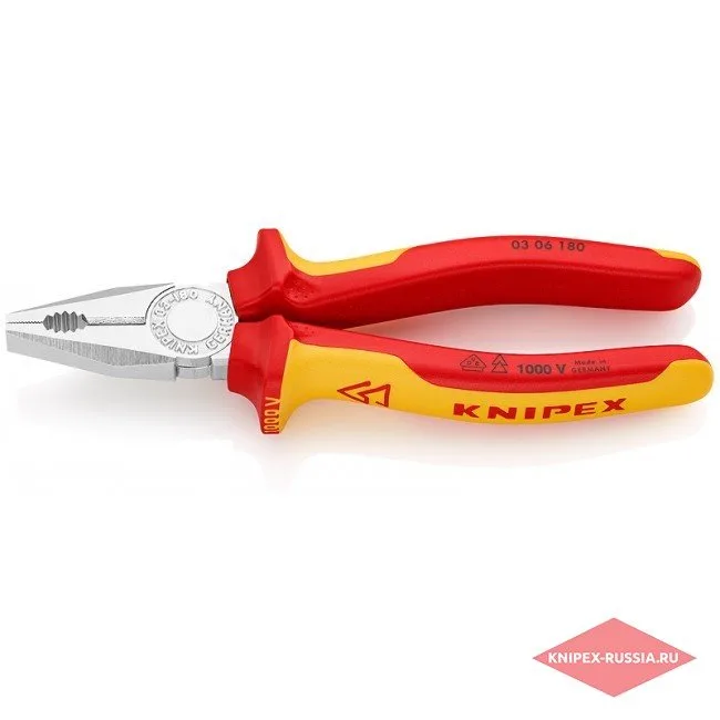 Плоскогубцы комбинированные Knipex KN-0306180 — фото производителя