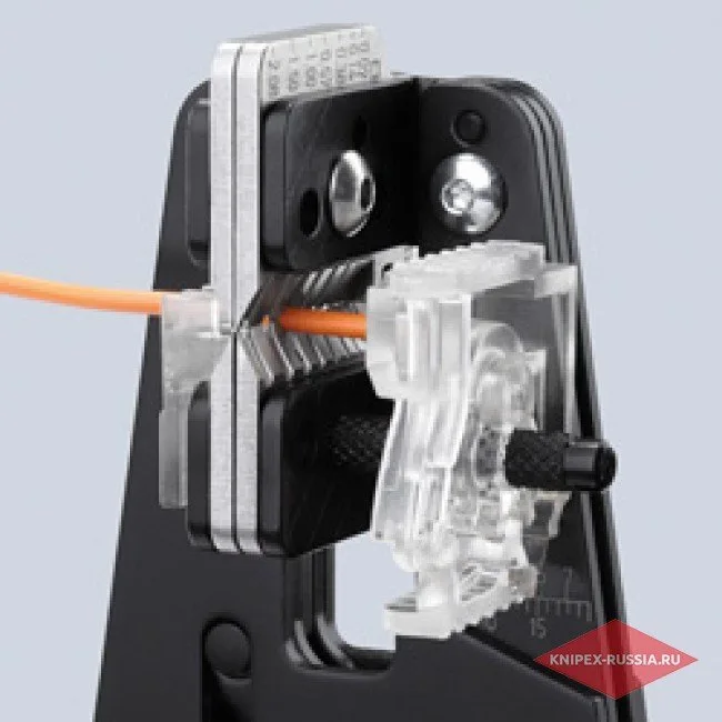 Прецизионный инструмент для удаления изоляции с фасонными ножами Knipex KN-121202 — фото производителя