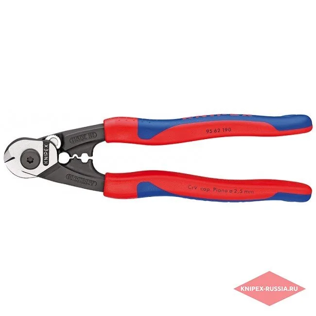 Ножницы для резки проволочных тросов кованые Knipex KN-9562190SB
