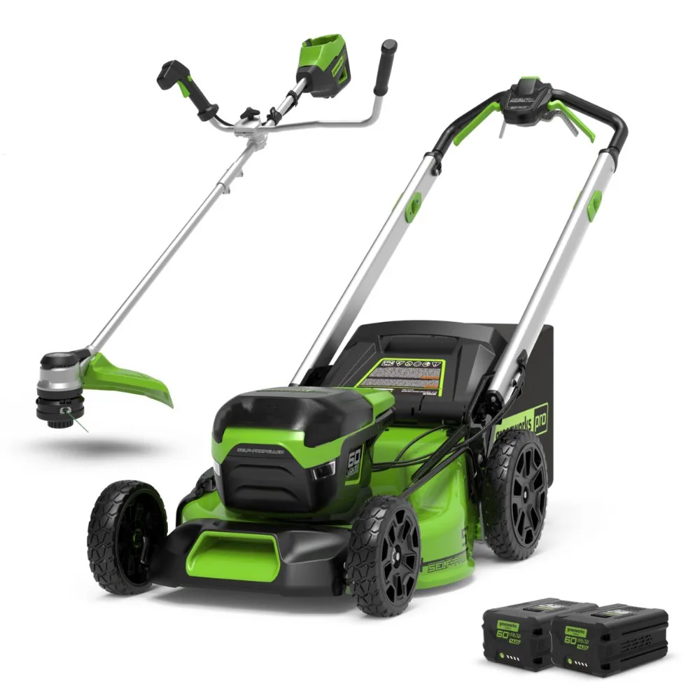 Садовый комбайн Greenworks GD60LM51SP