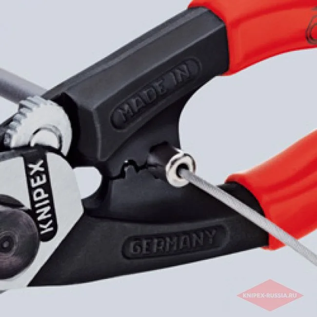Ножницы для резки проволочных тросов кованые Knipex KN-9561190SB — фото производителя