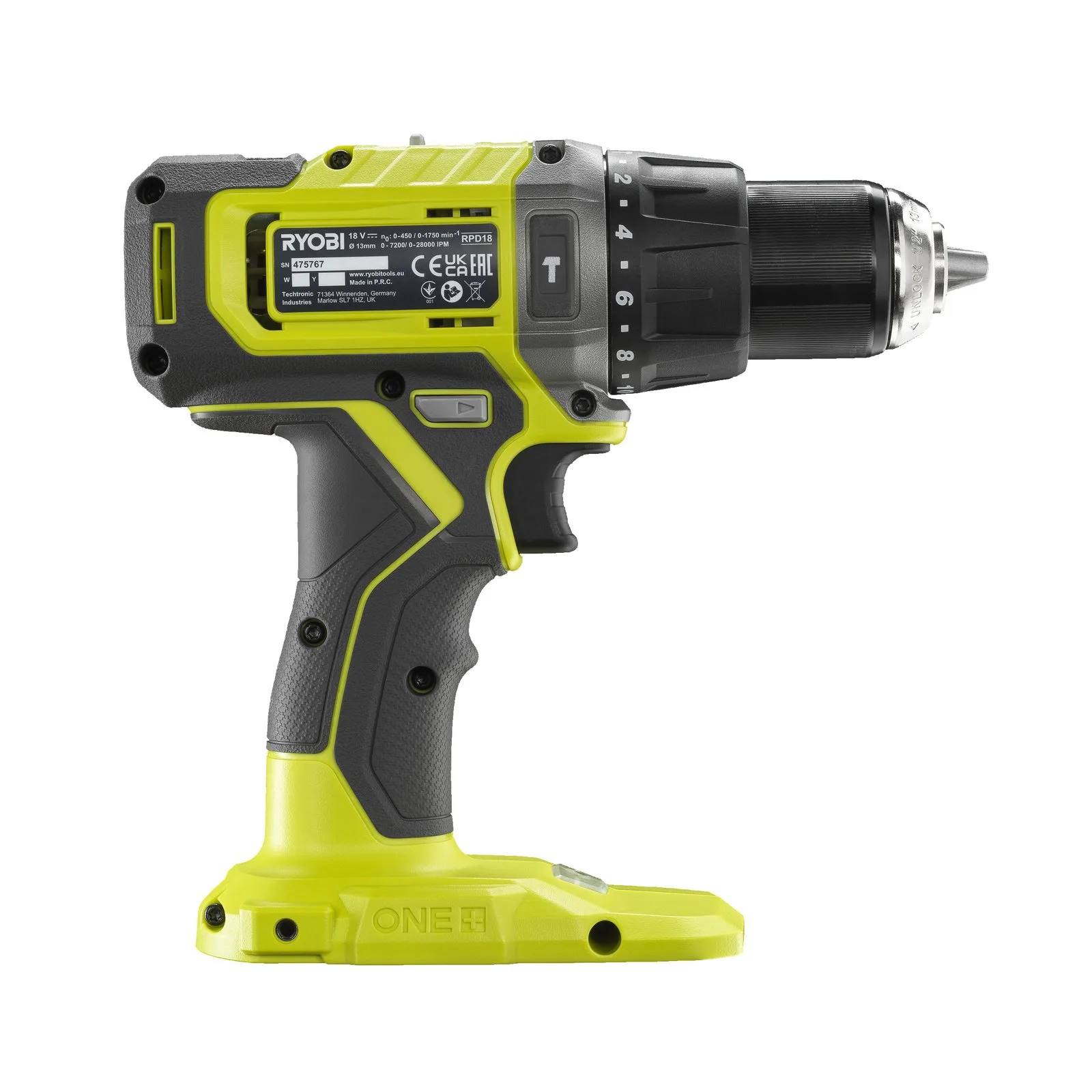 Аккумуляторная ударная дрель Ryobi RPD18-0 — фото производителя