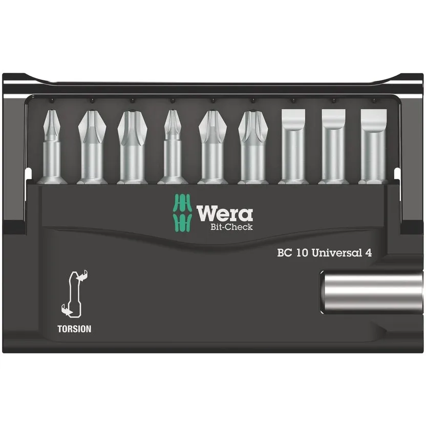 Набор инструментов Wera Bit-Check 10 Universal 4 — фото производителя