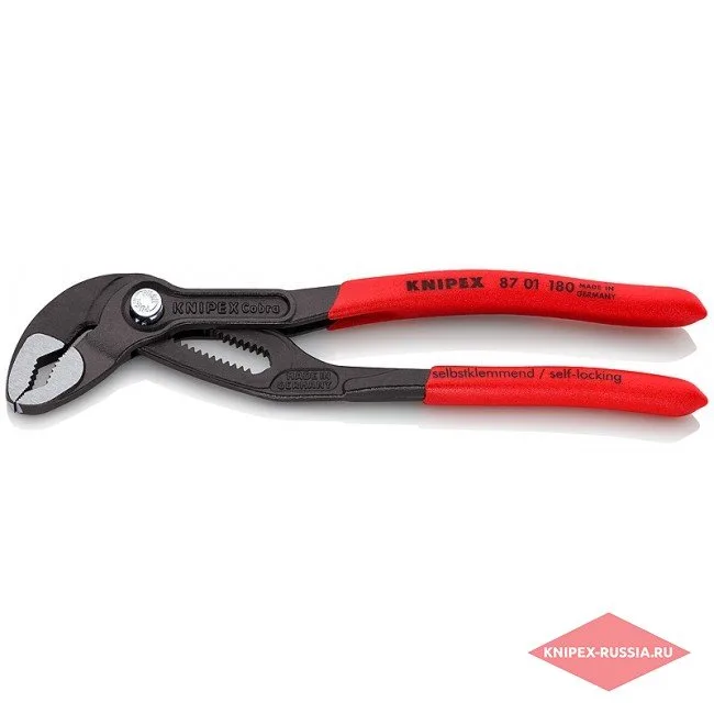 Высокотехнологичные сантехнические клещи Cobra Knipex KN-8701180 — фото производителя