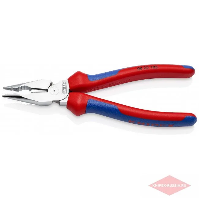 Плоскогубцы комбинированные остроконечные с удлинёнными губками Knipex KN-0825185 — фото производителя