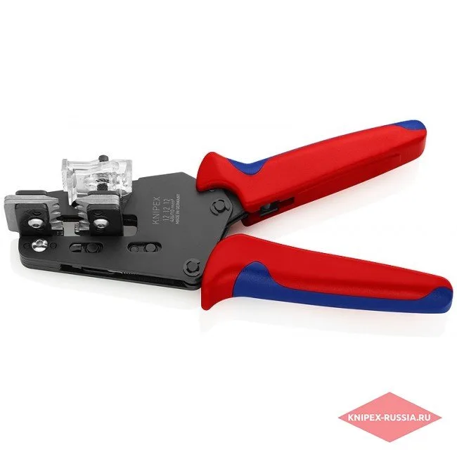 Прецизионный инструмент для удаления изоляции с фасонными ножами Knipex KN-121212 — фото производителя