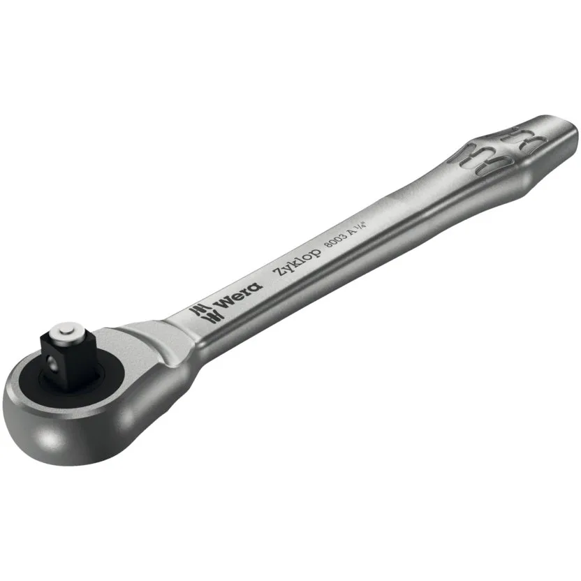 Трещотка Wera 8003 A Zyklop Metal - трещотка, сдвижной квадрат, привод 1/4" — фото производителя
