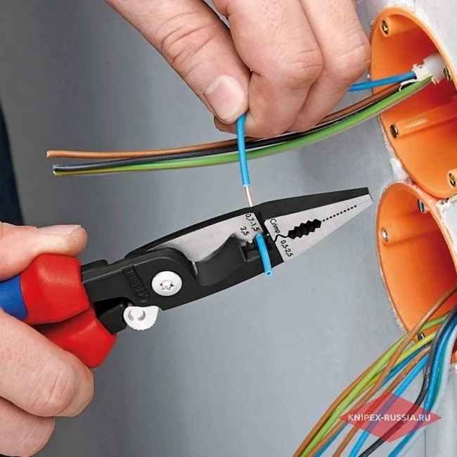 Электромонтажные клещи Knipex KN-1391200SB — фото производителя