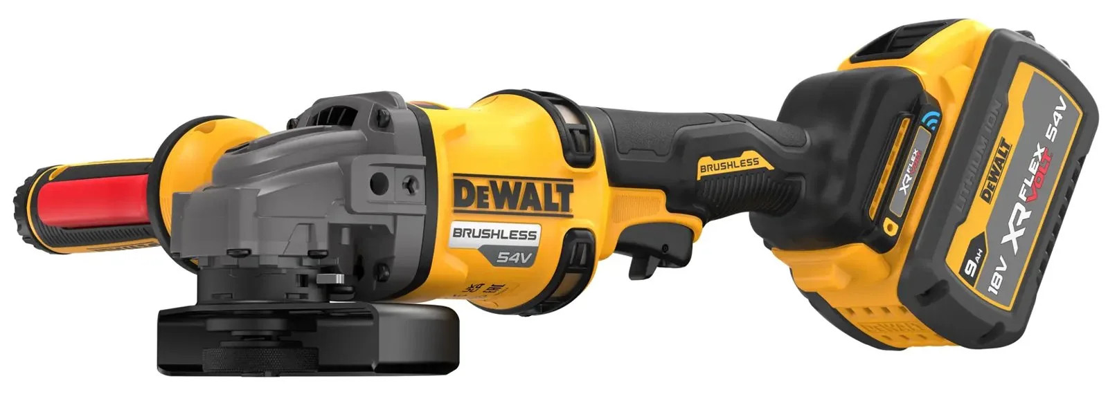 Аккумуляторная углошлифовальная машина DeWalt DCG418SHDX2-GB — фото производителя