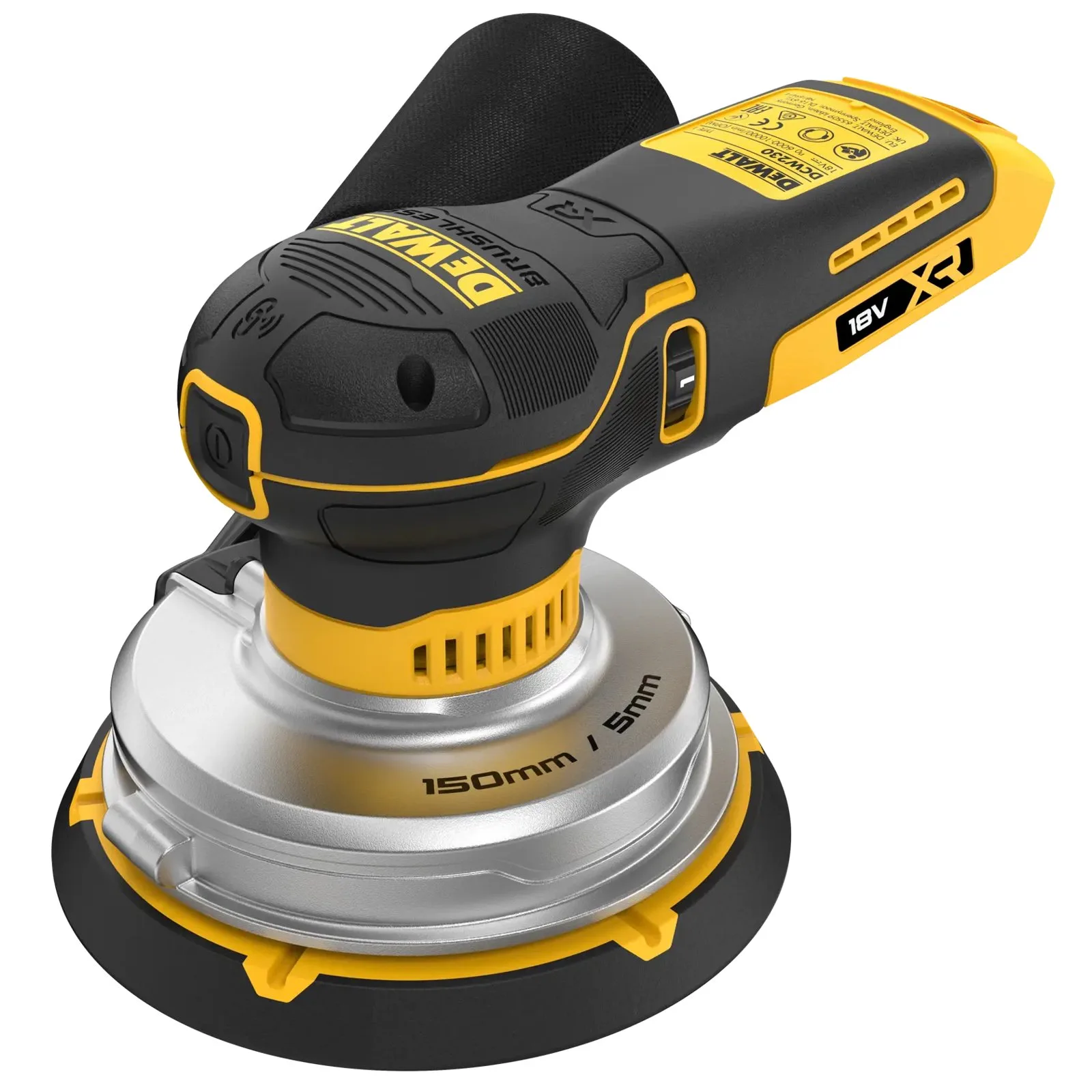 Эксцентриковая шлифовальная машина DeWalt DCW230N-XJ — фото производителя