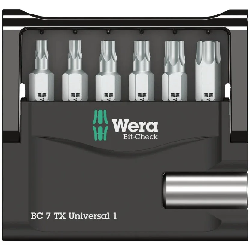 Набор инструментов Wera Bit-Check 7 TX Universal 1 — фото производителя