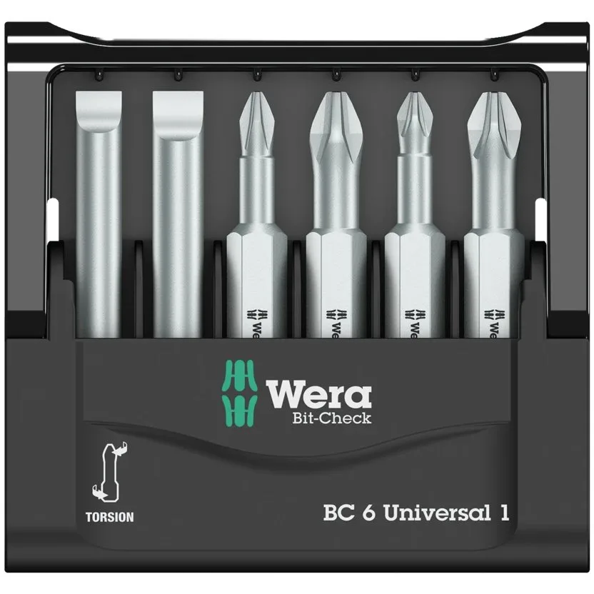 Набор инструментов Wera Bit-Check 6 Universal 1 SB — фото производителя