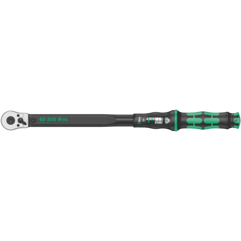 Динамометрический ключ с трещоткой с реверсом, 40-200 Нм Wera Click-Torque C 3