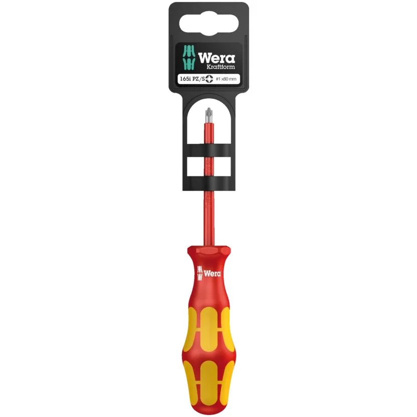 Изолированная отвертка для винтов PlusMinus (Pozidriv/шлиц) Wera 165 i PZ/S SB VDE