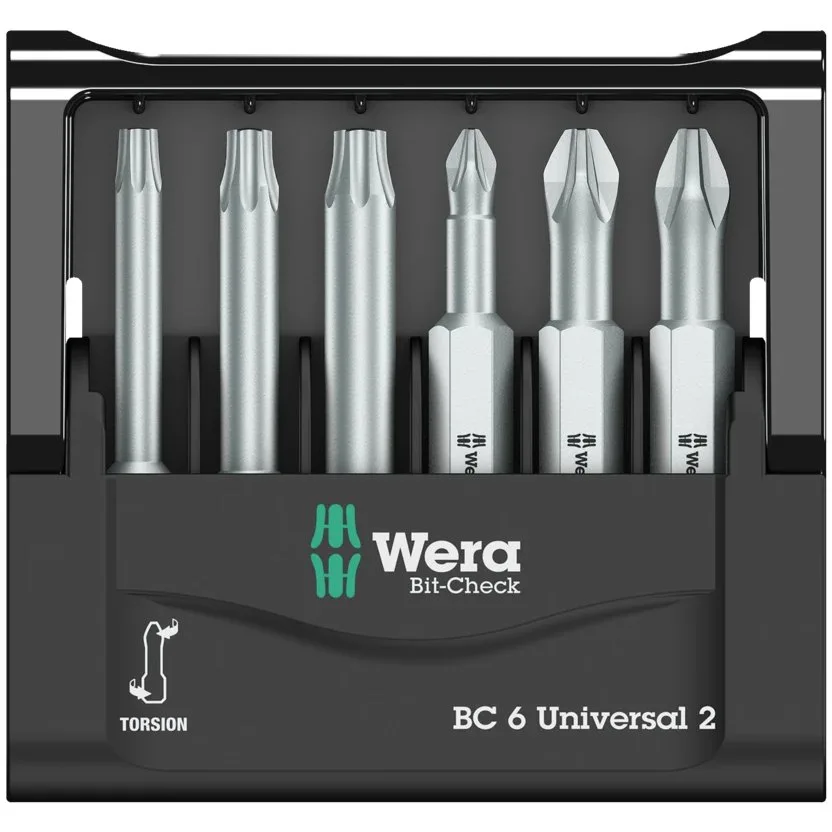 Набор инструментов Wera Bit-Check 6 Universal 2 — фото производителя