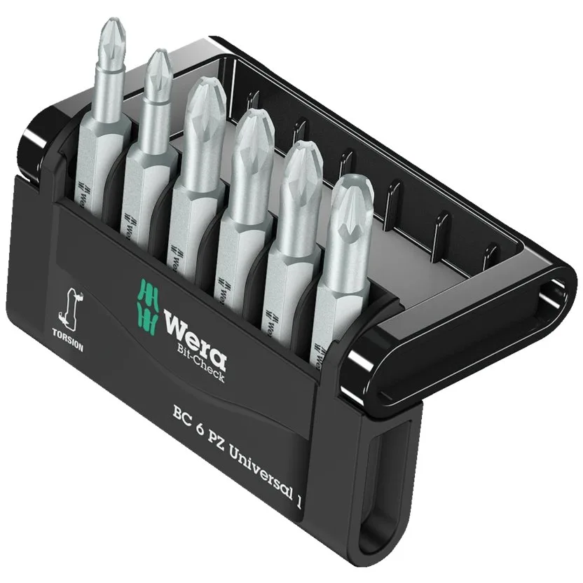 Набор инструментов Wera Bit-Check 6 PZ Universal 1 — фото производителя