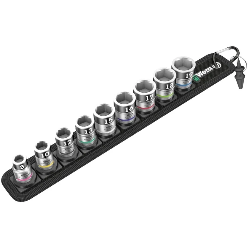 Набор торцовых головок Zyklop с фиксирующей функцией, 3/8" Wera Belt B 1 — фото производителя