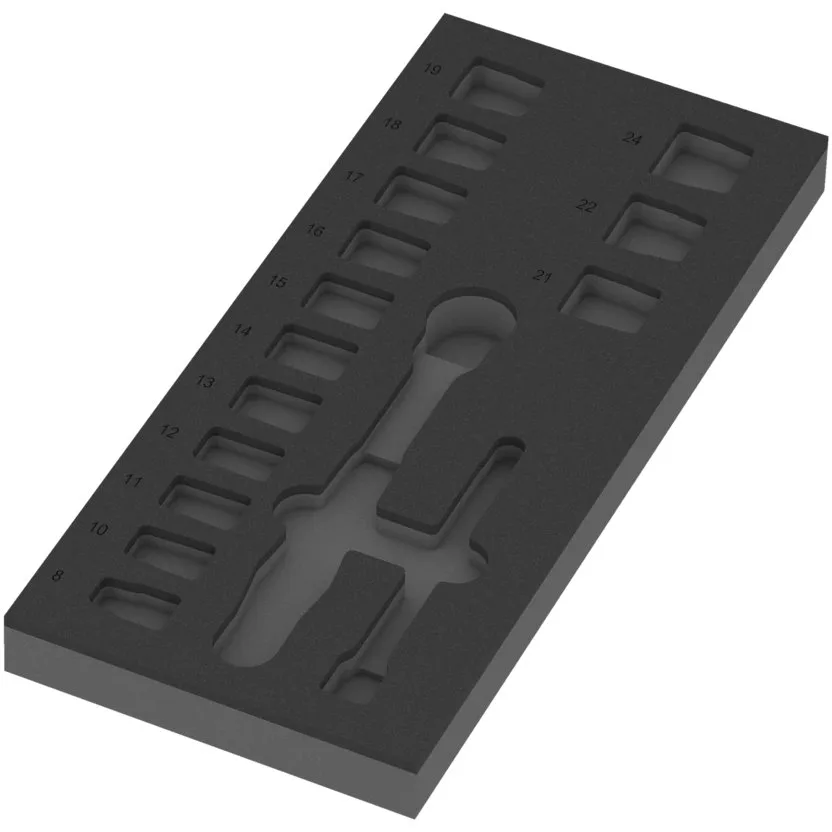 Ложемент 8010 B Трещотка Zyklop Comfort 3/8" набор 1, неукомпплектованный Wera 9824