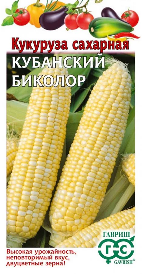 Кукуруза сахарная Кубанский биколор F1