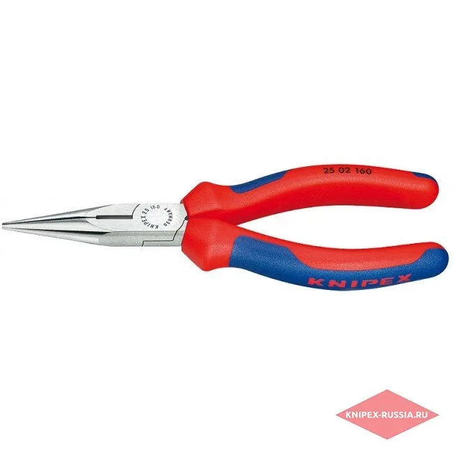 Плоские круглогубцы с режущими кромками Knipex KN-2502160 — фото производителя