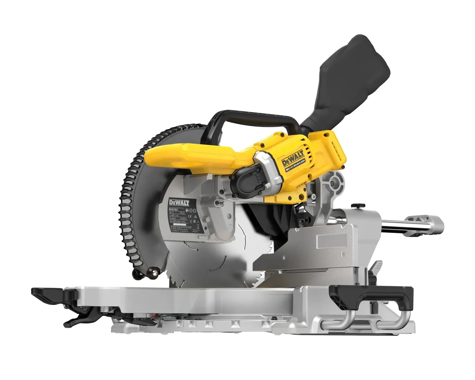 Аккумуляторная торцовочная пила DeWalt DCS782N-XJ — фото производителя
