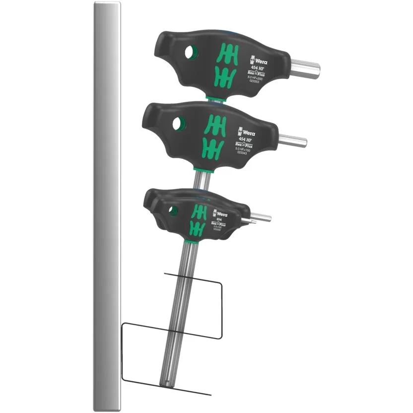 Набор отвёрток с поперечной ручкой, Hex-Plus с фиксирующей функцией Wera 454/7 HF Set 2 — фото производителя
