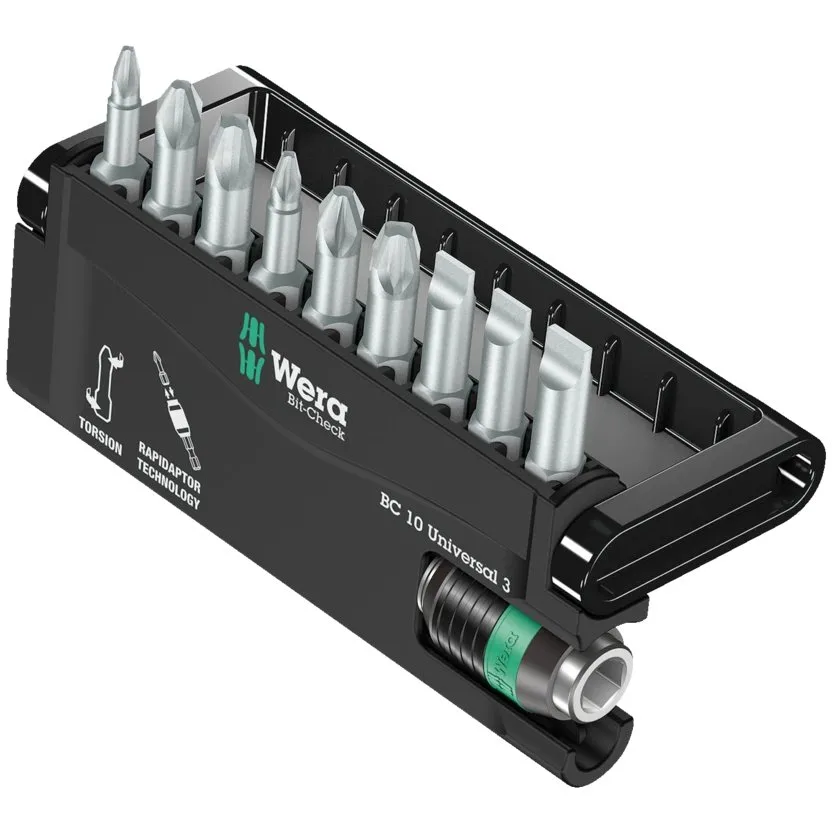 Набор инструментов Wera Bit-Check 10 Universal 3 SB — фото производителя