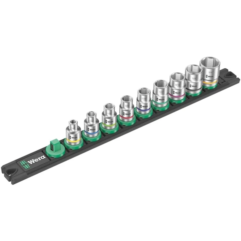 Магнитный держатель для головок B Imperial 1 Zyklop, набор торцевых головок 3/8", дюймовых Wera — фото производителя