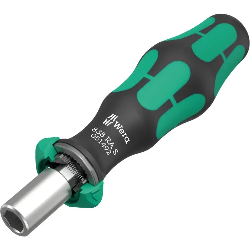 Бит Wera 838 RA S ручка-битодержатель с функцией трещотки, 1/4"