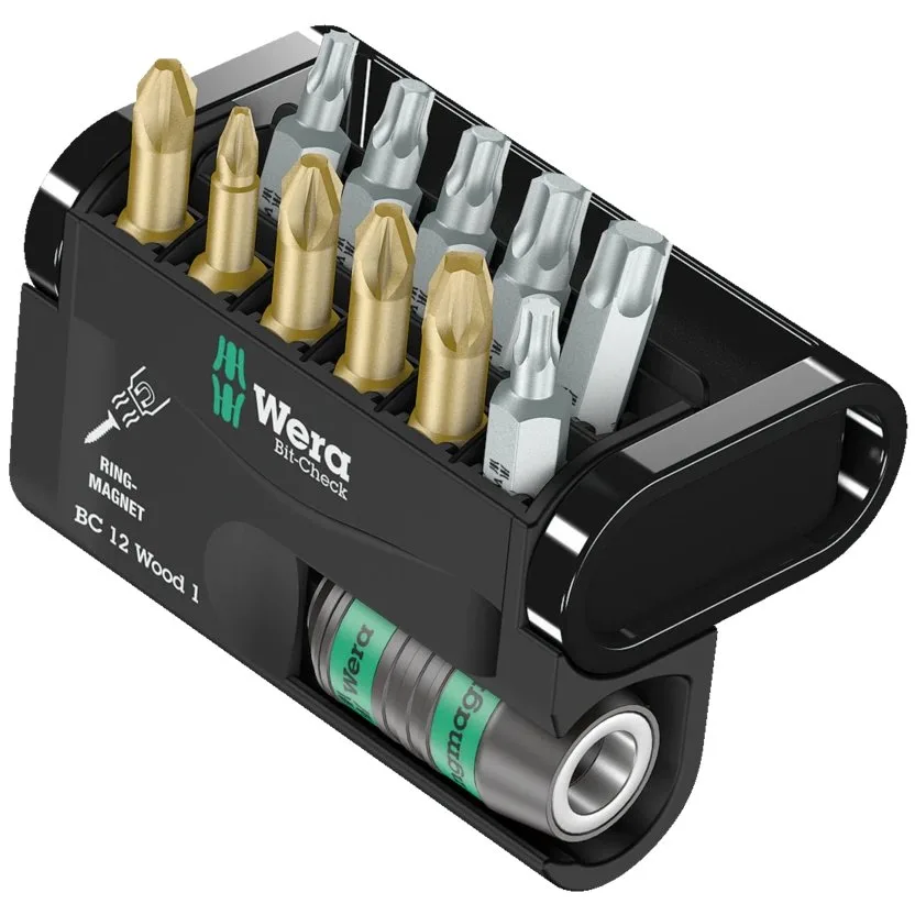 Набор инструментов Wera Bit-Check 12 Wood 1 — фото производителя