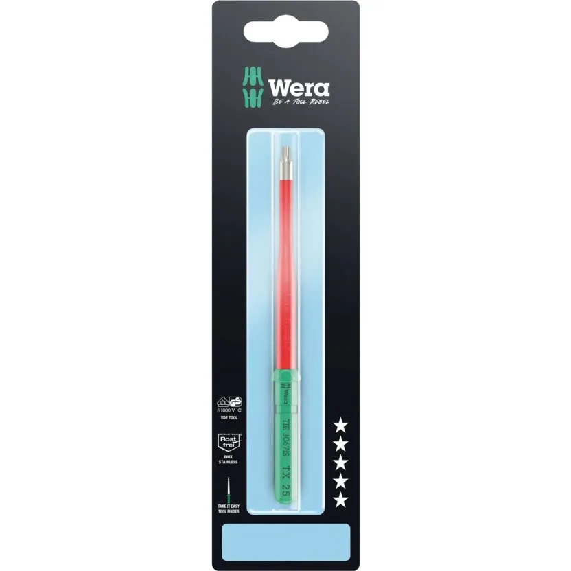 Отвёртка Wera Kraftform Kompakt VDE 3067 iS TORX® Take it easy SB, нержавеющая сталь