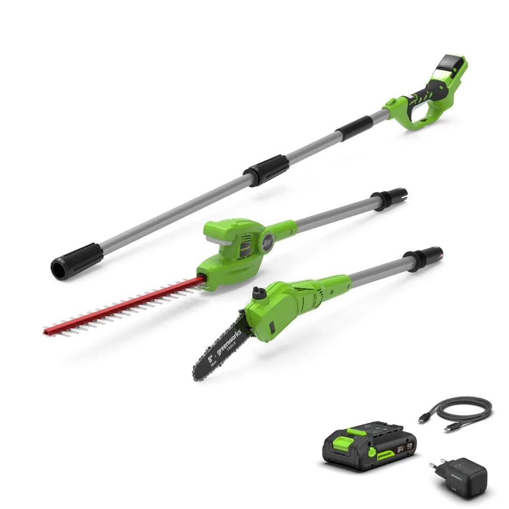 Аккумуляторный высоторез Greenworks G24PSHK2