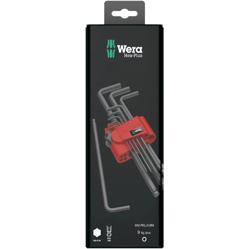 Набор Г-образных ключей, метрических, BlackLaser Wera 950/9 Hex-Plus 6 SB — фото производителя