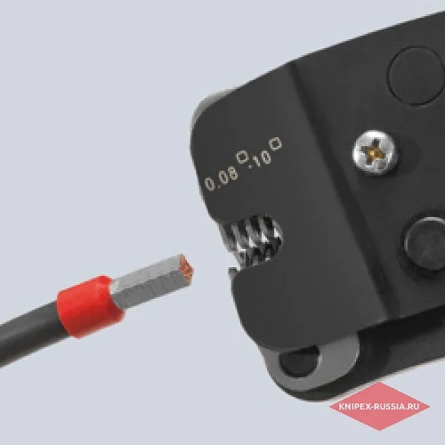Самонастраивающийся инструмент для опрессовки контактных гильз Knipex KN-975309 — фото производителя