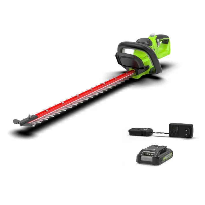 Аккумуляторный кусторез Greenworks GD24HT61K2