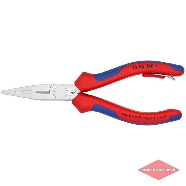 Плоскогубцы для монтажа проводов со страховочным креплением Knipex KN-1305160T — фото производителя