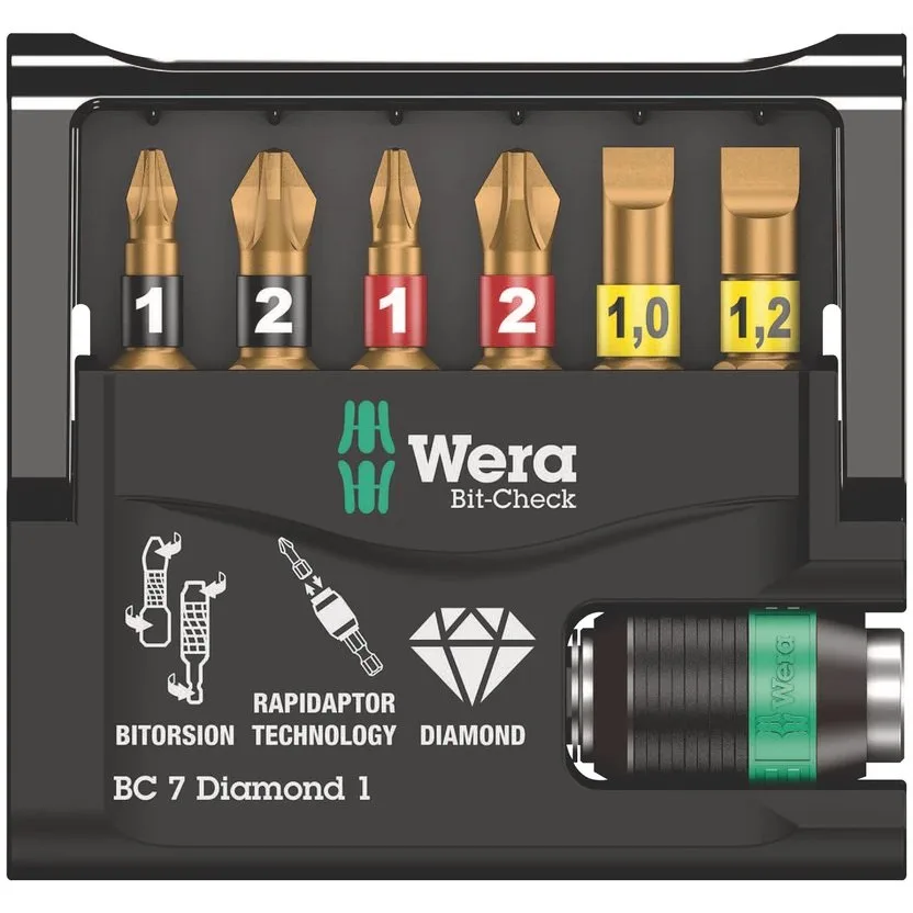 Набор инструментов Wera Bit-Check 7 Diamond 1 — фото производителя