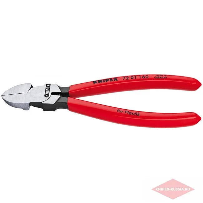 Кусачки боковые для пластмассы Knipex KN-7201160SB — фото производителя